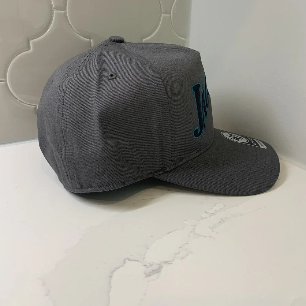 '47 Brand Jacksonville Jaguars Charcoal Throwback Hitch Adjustable Snapback Hat